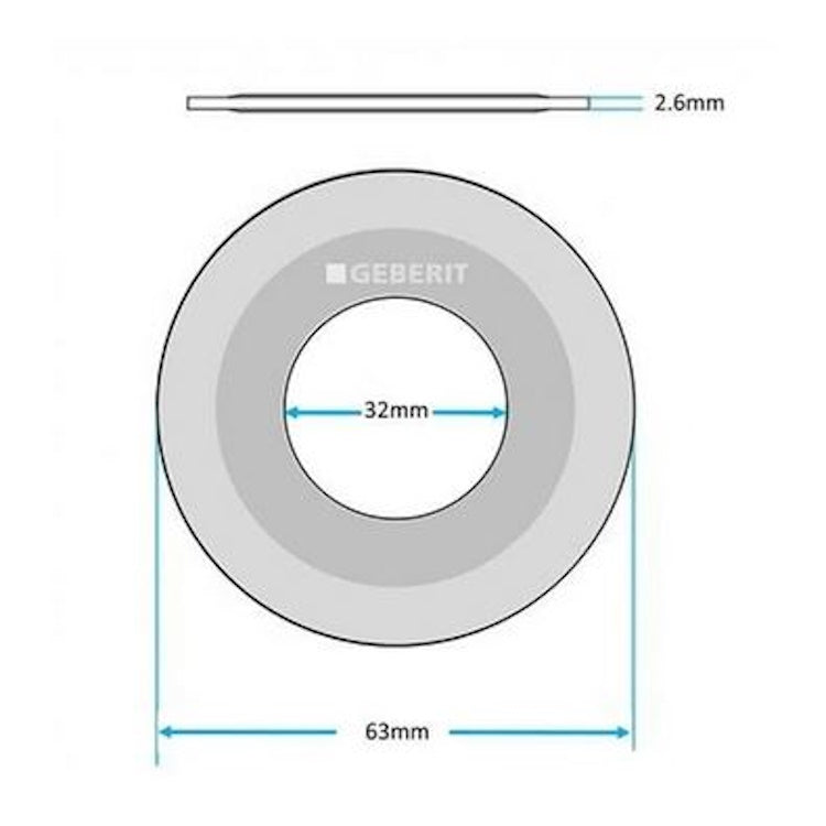 Geberit Flush Valve Washer 63mmx32mm